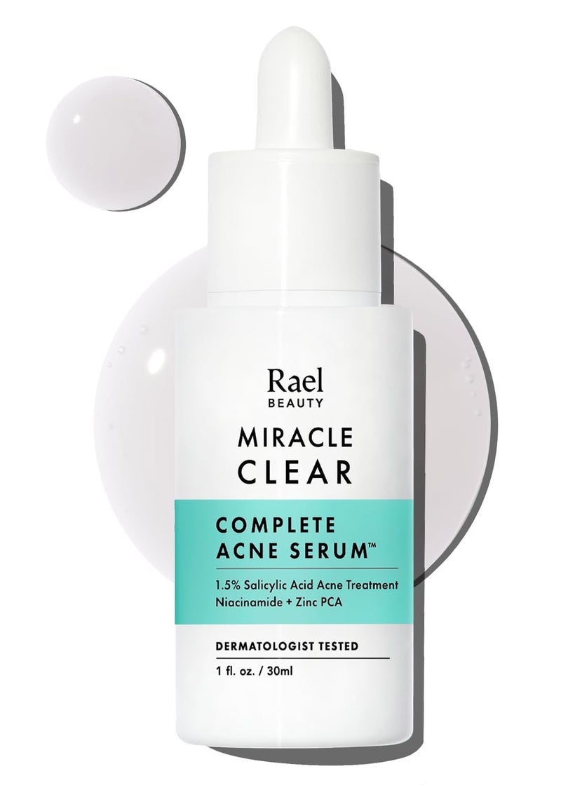 Rael Serum for Face  Miracle Clear Serum with Salicylic Acid Niacinamide Zinc Pore Minimizer Korean Skin Care 1 fl oz